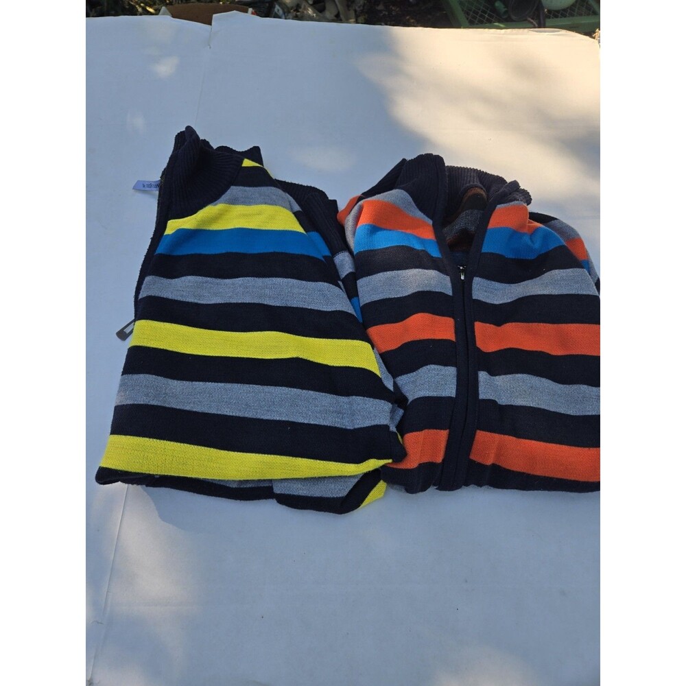 True Rock Sz Xl Full Zip Striped Sweaters Lot Of 2
